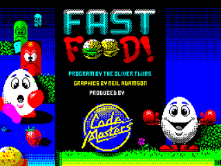 Fast Food title screen for ZX Spectrum